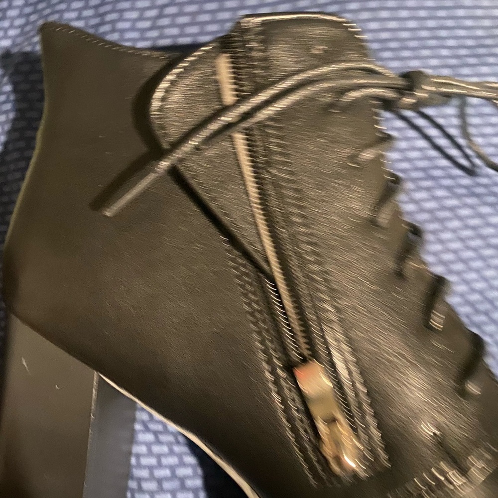 Black Platform Ankle Boots - Picture 3 of 3